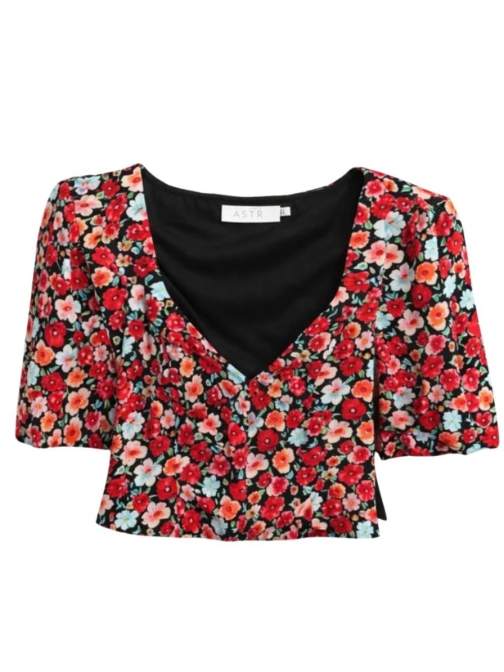 ASTR Floral Puff Sleeve Blouse